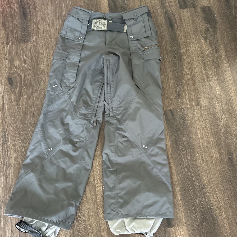 Burton Snow Pants Women S Cargo Winter Snowboard Ski Snowboard Gray Outdoor BELT